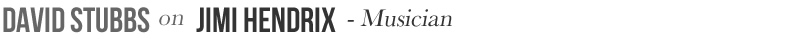 david Stubbs on Jimi Hendrix - Musician
